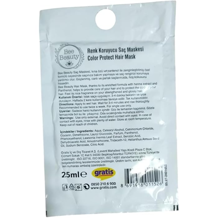 BEE BEAUTY COLOR PROTECT HAIR MASK 25ML MADE IN TURKEY. - Image 4